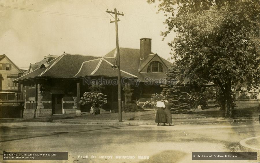 Postcard: Park Street Depot, Medford, Massachusetts